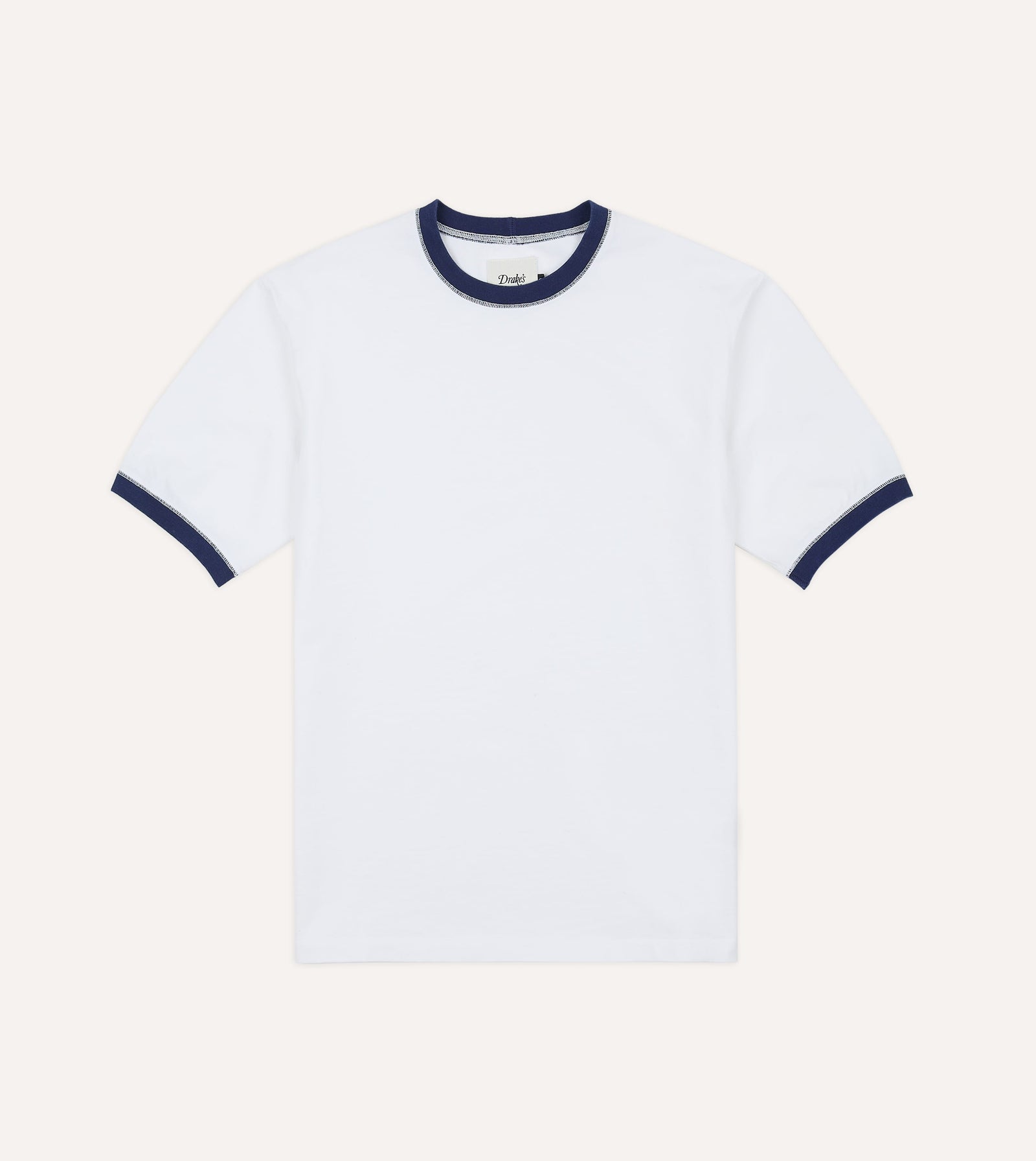 And Navy Tipped Ringer T Shirt