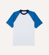 And Blue Raglan Sleeve Hiking T Shirt