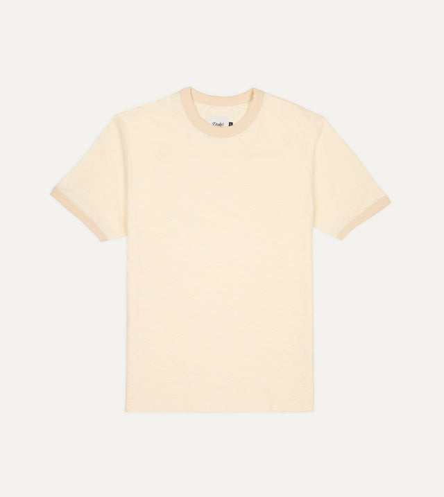 Ecru Tonal Ringer T-Shirt