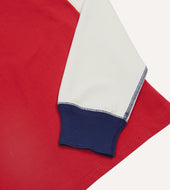 Red And Ecru Long Sleeve Raglan T Shirt