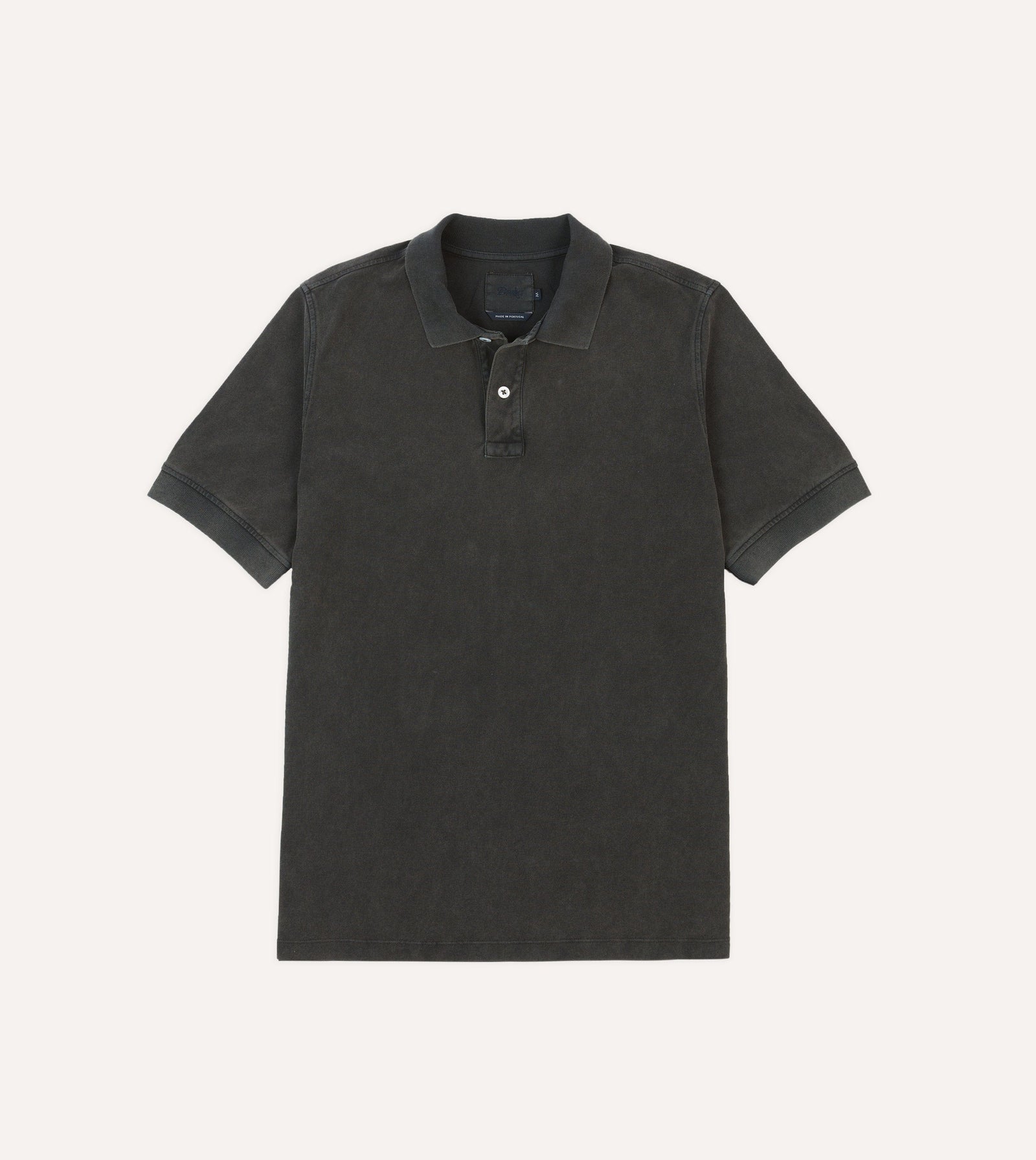 Washed Piqu Cotton Polo Shirt