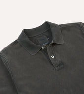 Washed Piqu Cotton Polo Shirt