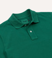 Green Piqu Cotton Polo Shirt