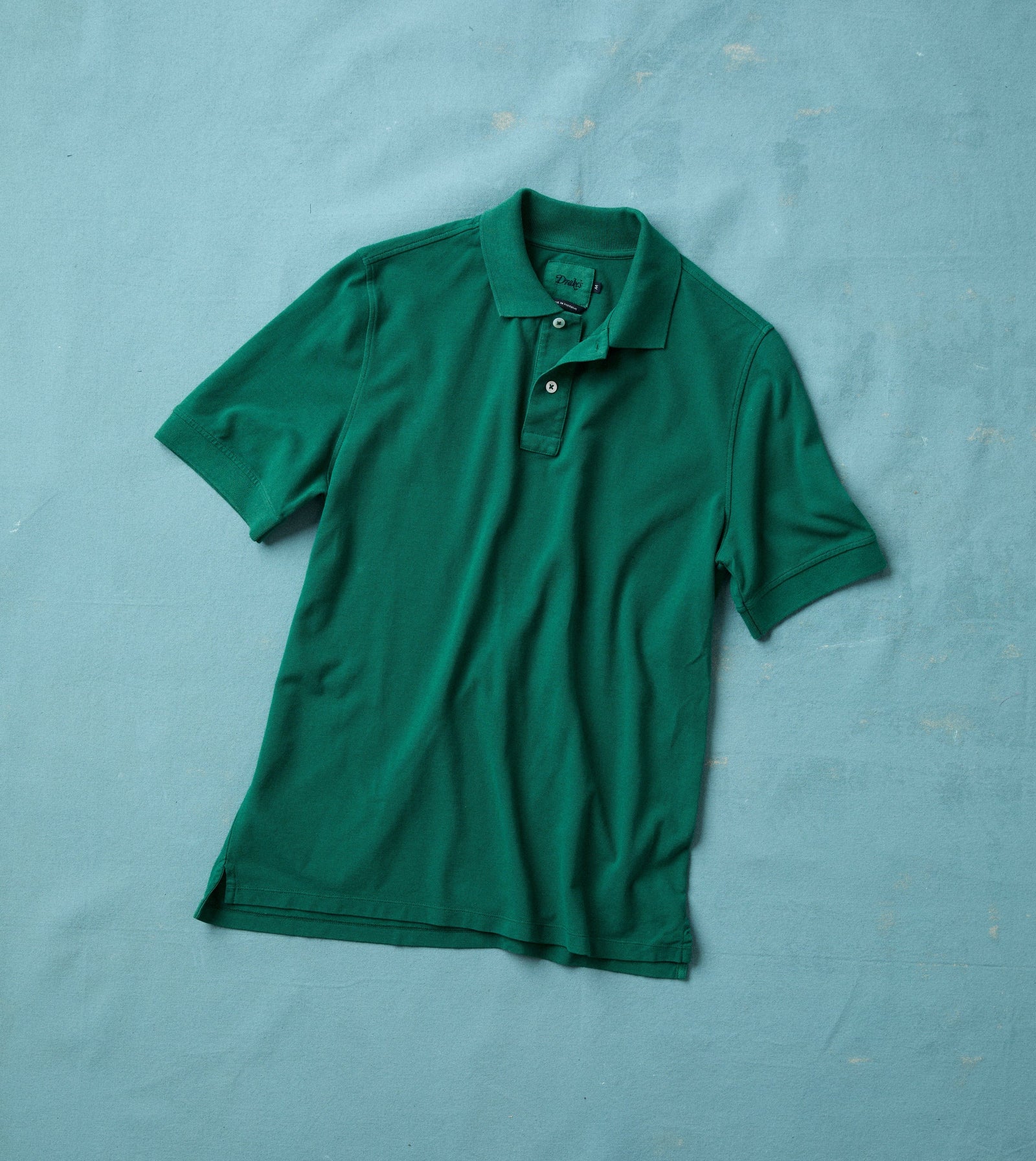 Green Piqu Cotton Polo Shirt