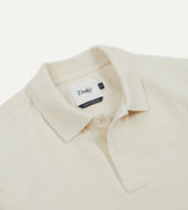 Pique Cotton Long Sleeve Polo Shirt