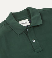 Pique Cotton Long Sleeve Polo Shirt