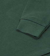 Pique Cotton Long Sleeve Polo Shirt