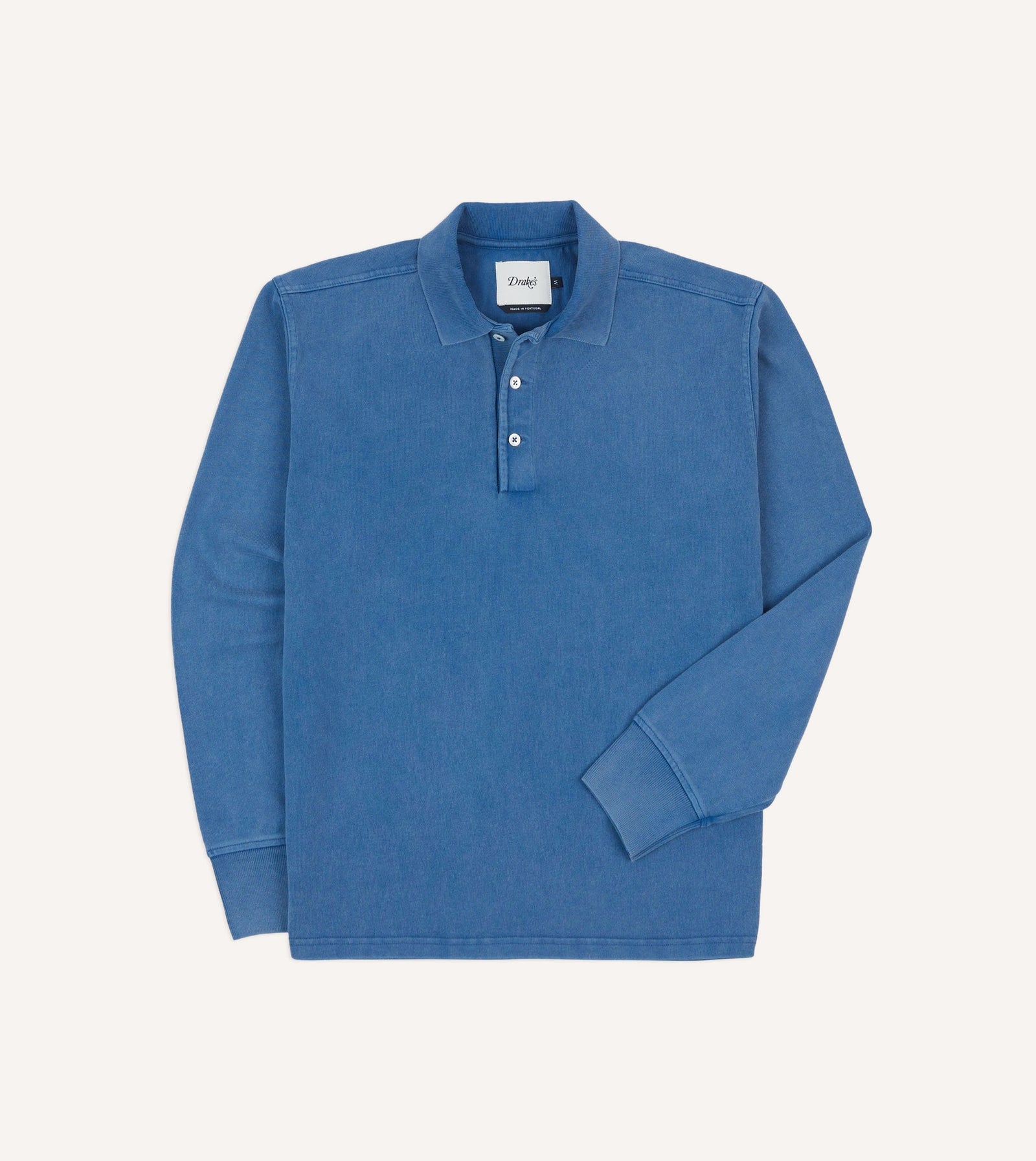 Cotton Jersey Long Sleeve Polo Shirt