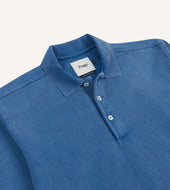 Cotton Jersey Long Sleeve Polo Shirt