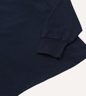 Pique Cotton Long Sleeve Polo Shirt