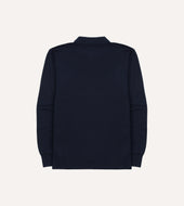Pique Cotton Long Sleeve Polo Shirt