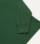 Green Cotton Long Sleeve Mock Neck Hiking T Shirt