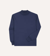 Cotton Long Sleeve Mock Neck Hiking T Shirt