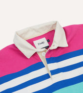 Pink Green And Stripe Cotton Rugby Shirt
