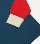 Yellow Red And Green Colourblock Cotton Rugby Shirt