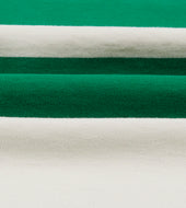 Green And White Stripe Cotton Mandarin Collar Rugby Shirt
