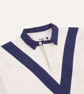 And Navy Chevron Flam Cotton Rugby Shirt
