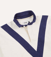 And Navy Chevron Flam Cotton Rugby Shirt