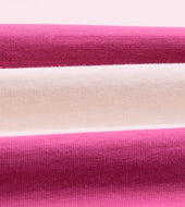 Pink And White Stripe Cotton Mandarin Collar Rugby Shirt