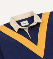 And Yellow Chevron Flam Cotton Rugby Shirt