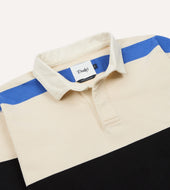 Black And Orange Multi Stripe Cotton Rugby Shirt
