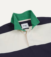 And Navy Block Stripe Cotton Rugby Shirt