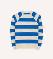 And Antique White Stripe Cotton Raglan Sweatshirt