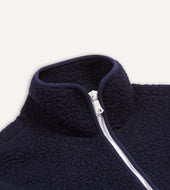 Boucle Wool Zip Fleece Jacket