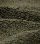 Green Boucle Wool Zip Fleece Jacket