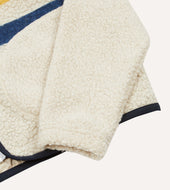 Stripe Boucle Wool Zip Fleece Jacket
