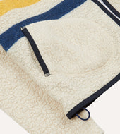Stripe Boucle Wool Zip Fleece Jacket