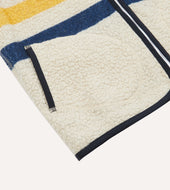 Stripe Boucle Wool Zip Fleece Vest