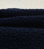 Ecru And Khaki Boucle Wool Half Zip Fleece Jacket