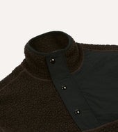 Drake S By A Levine Boucle Wool Half Zip Fleece Jacket