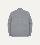 Grey Cotton Quarter Zip Sweatshirt
