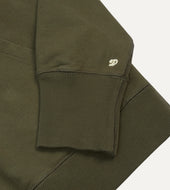 Green Cotton Quarter Zip Sweatshirt