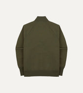 Green Cotton Quarter Zip Sweatshirt