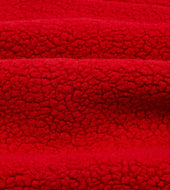 Red Boucle Wool Zip Fleece Vest