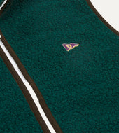 Dark Boucle Wool Zip Fleece Vest
