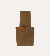 Tan Japanese Selvedge Needlecord Five-Pocket Trousers