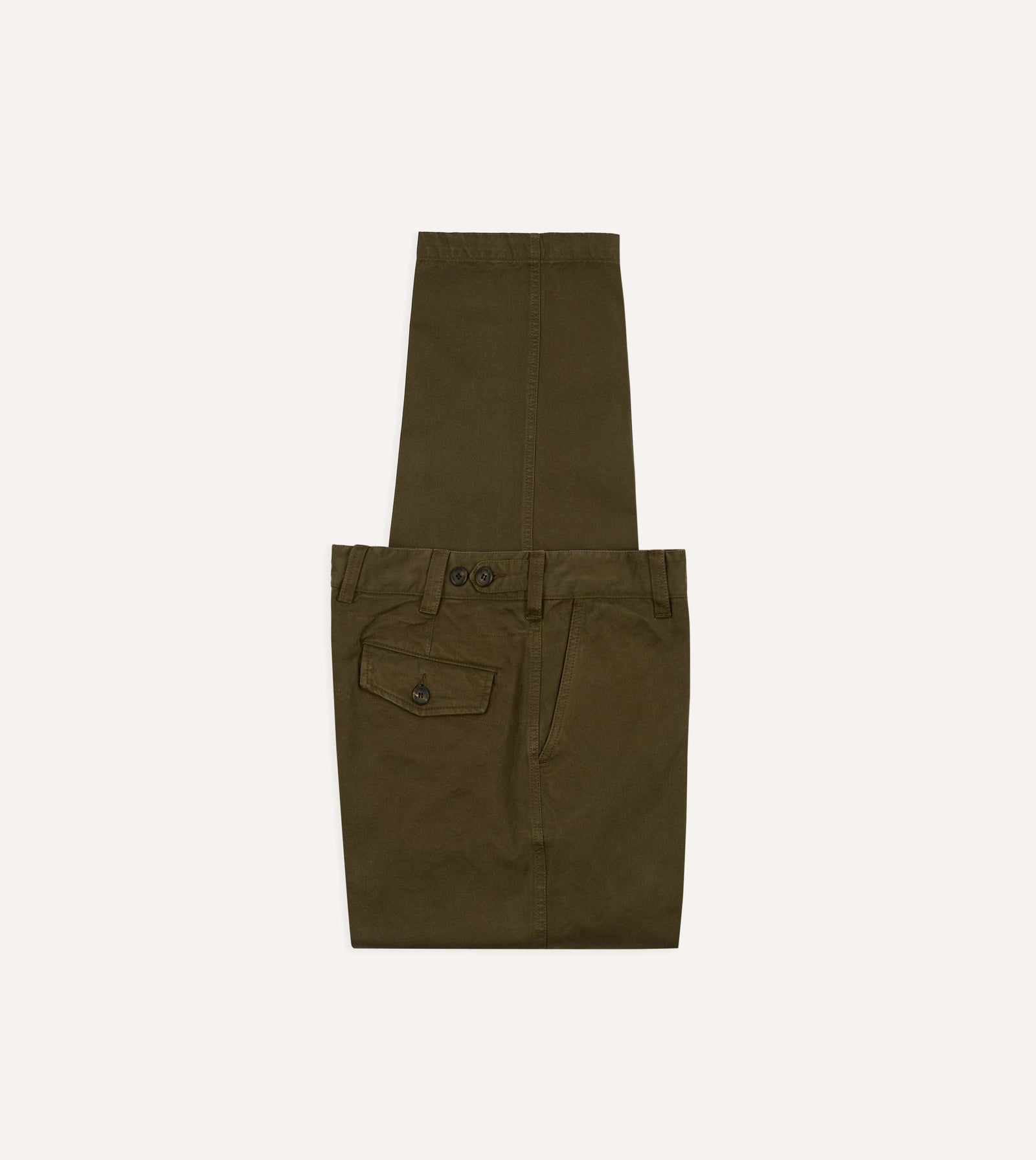Heavy Cotton Flat Front Chino