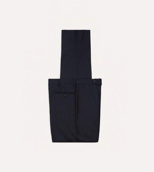 Wool Flannel Flat Front Trousers