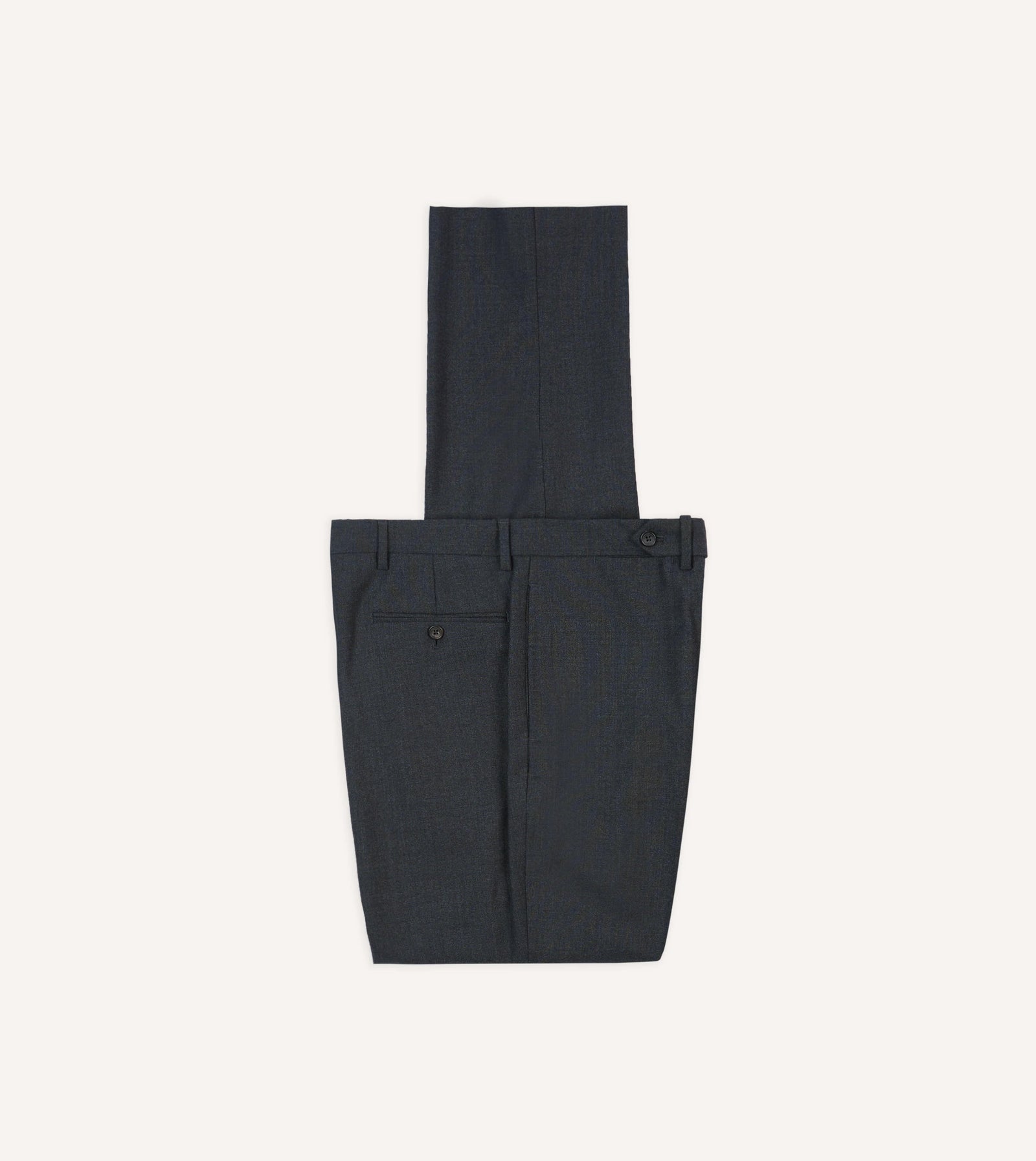 Tropical Wool Flat Front Trouser