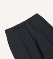 Tropical Wool Flat Front Trouser