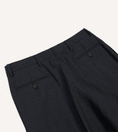 Tropical Wool Flat Front Trouser