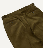 Mid Wale Corduroy Single Pleat Trouser