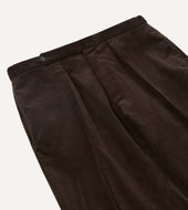 Mid Wale Corduroy Single Pleat Trouser
