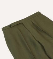 Irish Linen Single Pleat Trouser