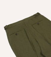 Irish Linen Single Pleat Trouser