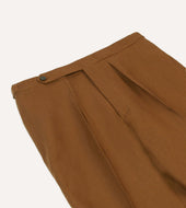 Irish Linen Single Pleat Trouser